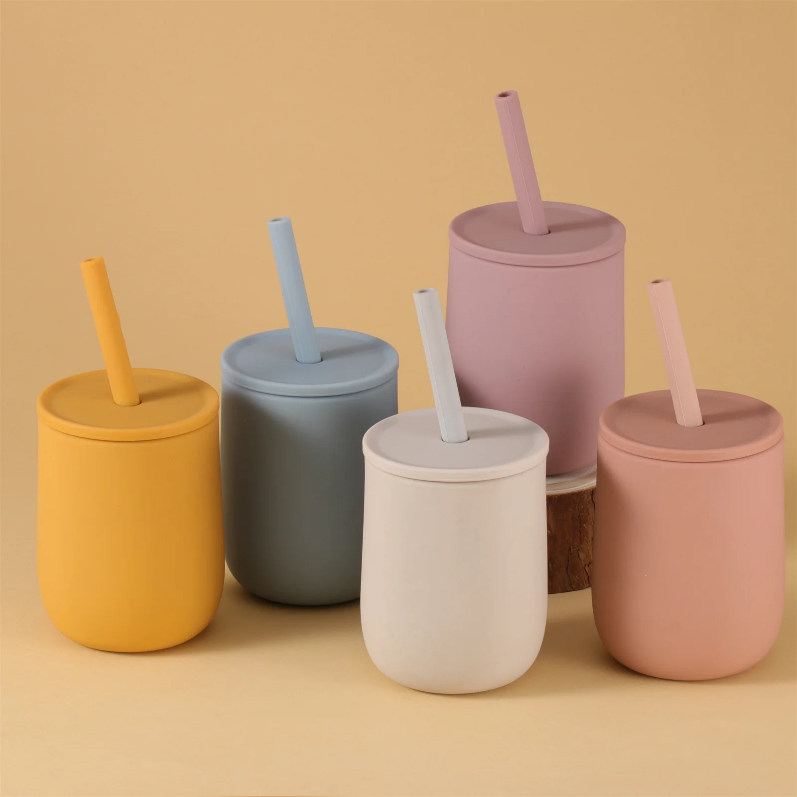 Silicone sippy cup custom logo For Baby, Toddlers - Drinking Training cup with Lids Covers Shatterproof Toddler sippi cup colors