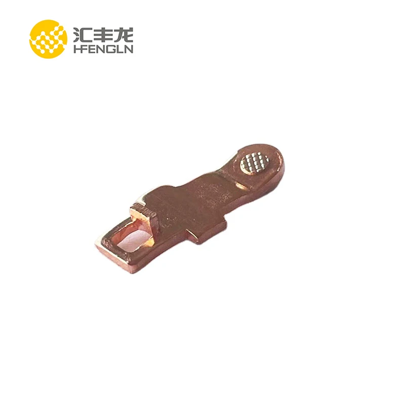 Metal Brass Stamping Parts Electric Silver Bimetal Contact  Assembly For Switch Relays