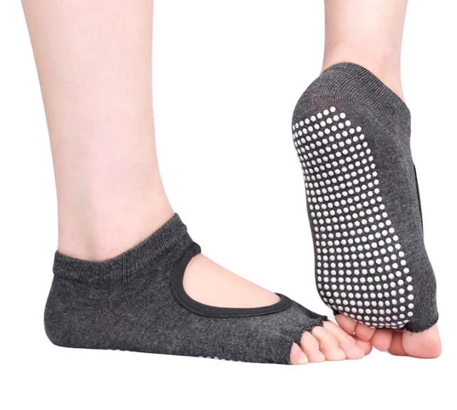Wholesale Cotton five finger yoga pilates Dance Barre Ballet anti-slip socks non anti slip