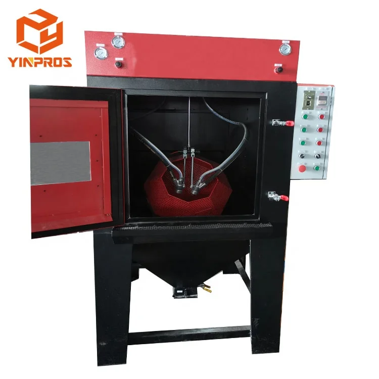dustless tumble drum sand blasting machine for cleaning metal