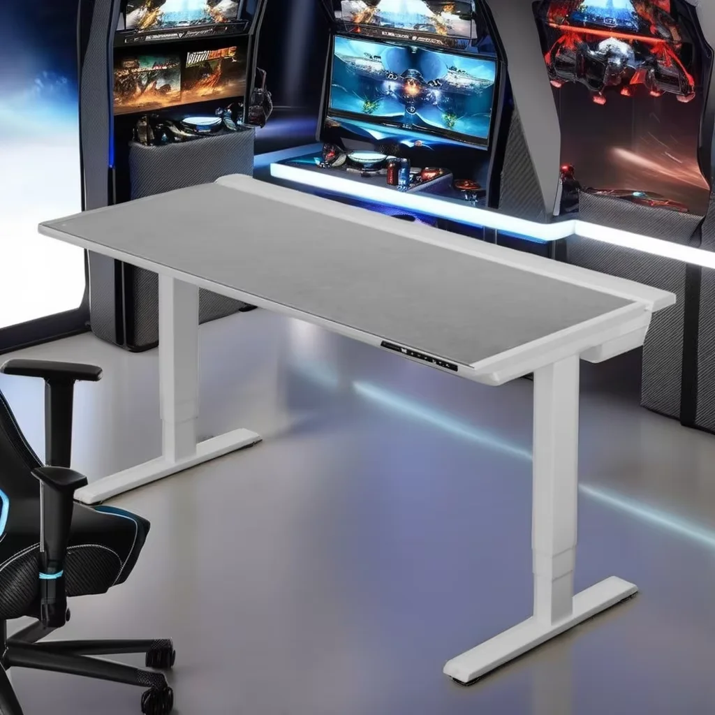 Sale Custom Large Computer Racing RGB Light Gamer Table For Home Office Gaming Desk With LED