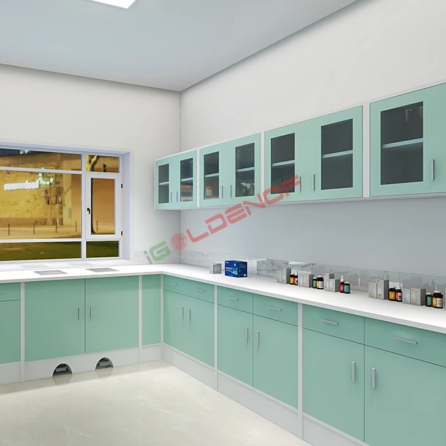 Hospital Furniture and Equipment Metal Modern Modular Medical Furniture Dental Medicine Cabinets with Drawers
