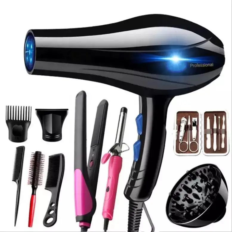 Wholesale Custom 1000w Set Professional Blow Hair Dryer Brush Household Salon Travel OEM  Power Plug Hair Dryer
