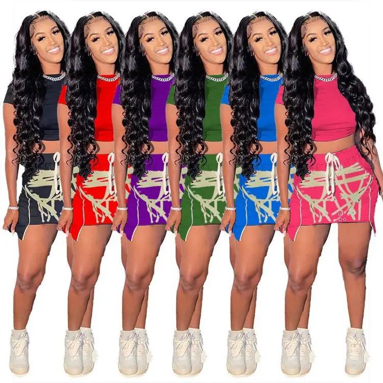 
Fondpink Women Clothes 2021 Solid Color Crop Tshirt Top Printed Nimi Skirt Women Fashion Casual Two Piece Skirts Set Fondpink Women Clothes 2021 Solid Color Crop Tshirt Top Printed Nimi Skirt Women Fashion Casual Two Piece Skirts Set