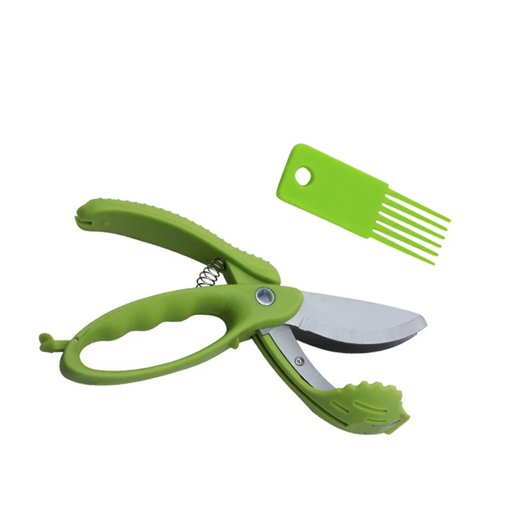 Factory Wholesale Kitchen Food Vegetable Vegetable Salad Scissors Multifunctional Stainless Steel Fruit Salad Cutter Chopper