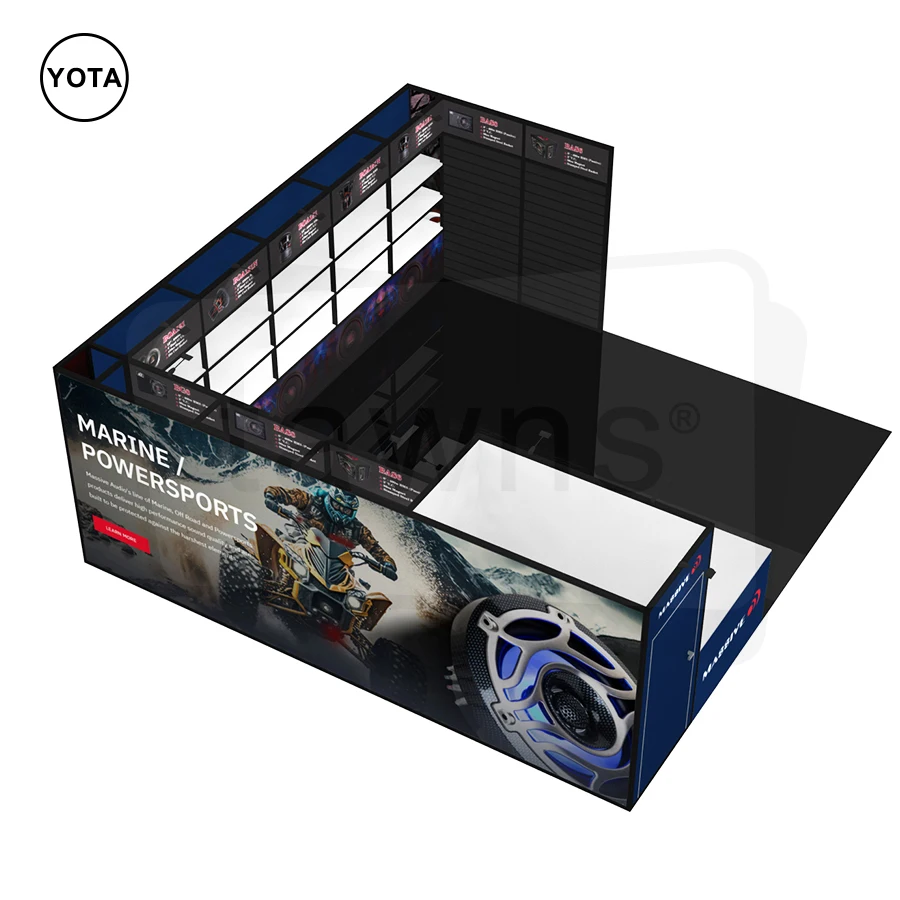 Tawns 20x20 Trade Show Aluminium Modular Free Standing Fabric Light Box Event Display Booth