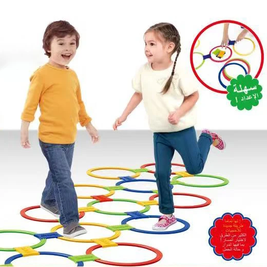 Детская игрушка для спорта в помещении и на открытом воздухе многоцветный игровой коврик hopски Jumbo набор игрушек с кольцом