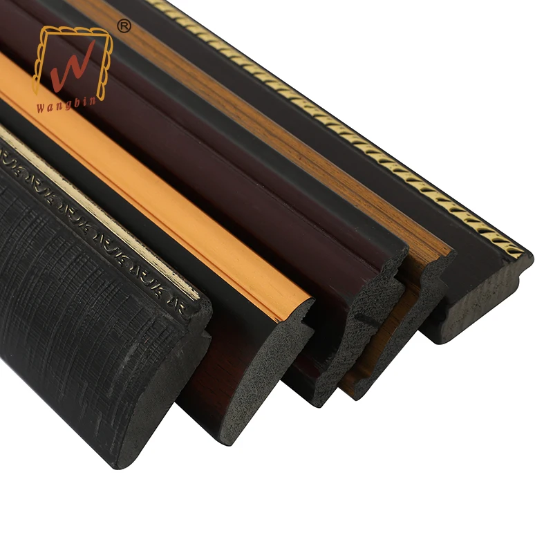 2023 New Design Durable Multi Color PS Polystyrene Wood Aluminum Photo Frame Molding Accessories
