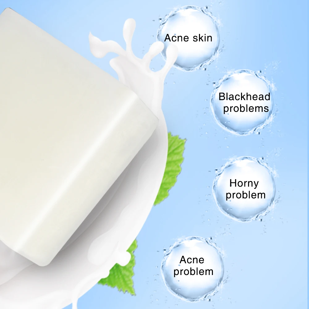 Hot Natural Sea Salt Soap Facial Deep Cleansing Control Oil Savon Blanchissant Handmade Goat Milk Soap Whitening Soap Face Care
