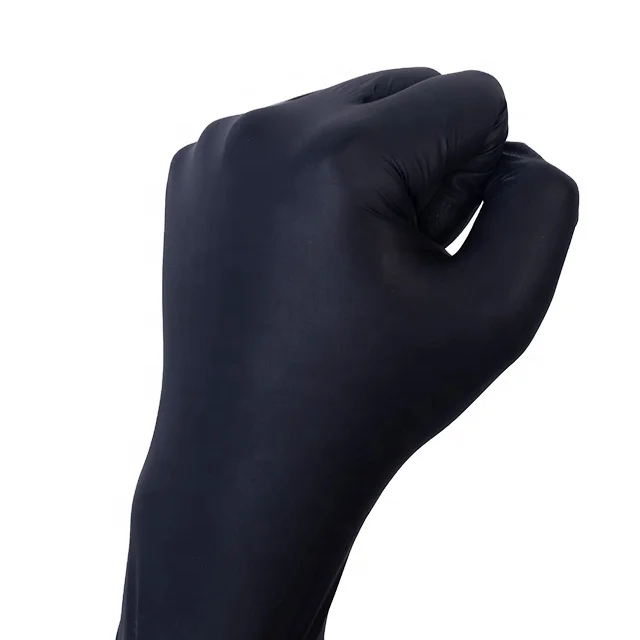 Clear Disposable Black Rubber Powder Latex Free Medical Manufacturer Nitrile Gloves
