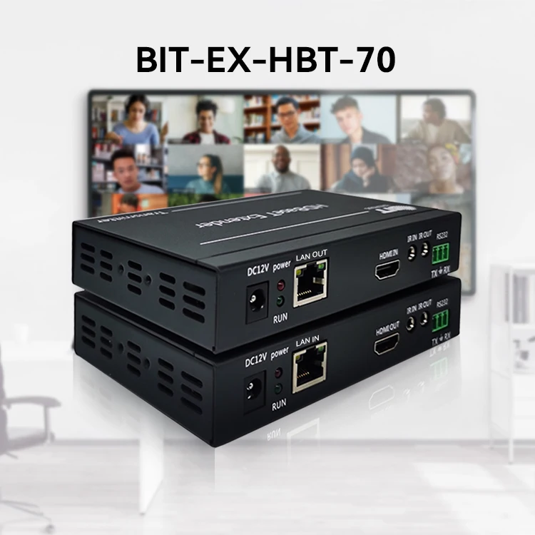 Latest Support Poe Hbt Extender 70M Hdmi Hbt With Rs232 Hdmi Cable 4K Hdmi Extender