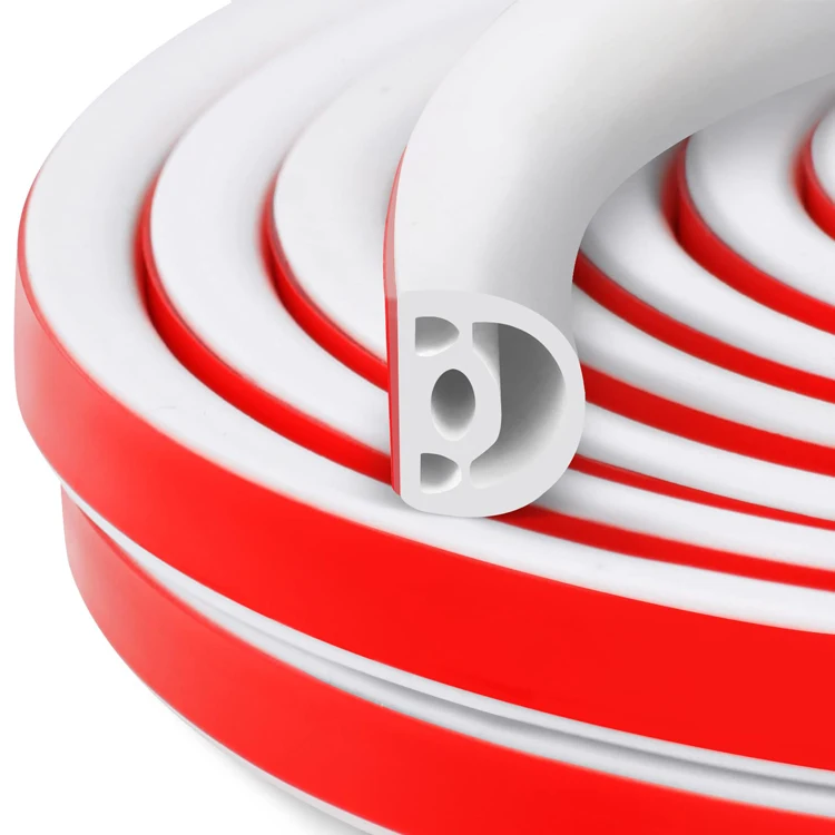 Multi-Layer Soundproof Holes Self-Adhesive Backing Seal Gap Silicone Door Weather Stripping Door Seal Strip for Doors & Windows