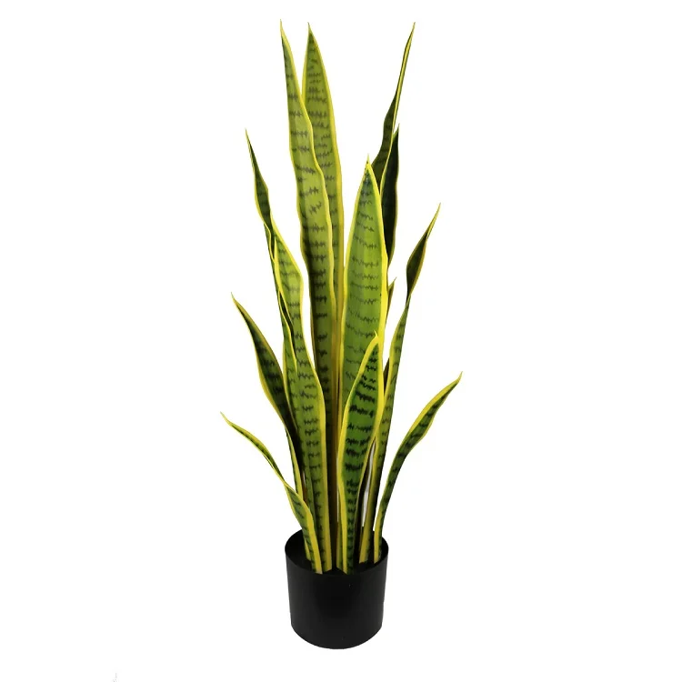 Wholesale handmade Artificial Plastic Snake Plant Sansevieria Trifasciata Tree