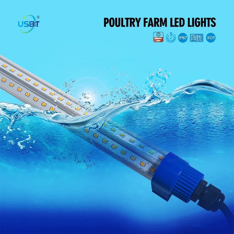 Chicken Farm Using T10 LED Lighting IP67 Waterproof Light Tri Proof Light Fxiture 18W 24W 1200mm 1500mm
