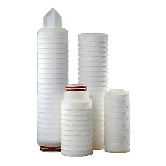 Absolute Rating 0.1 0.22 0.45 micron  Pleated Asymmetric PES Membrane Microporous Filter Cartridge For Bottled Water Filtration