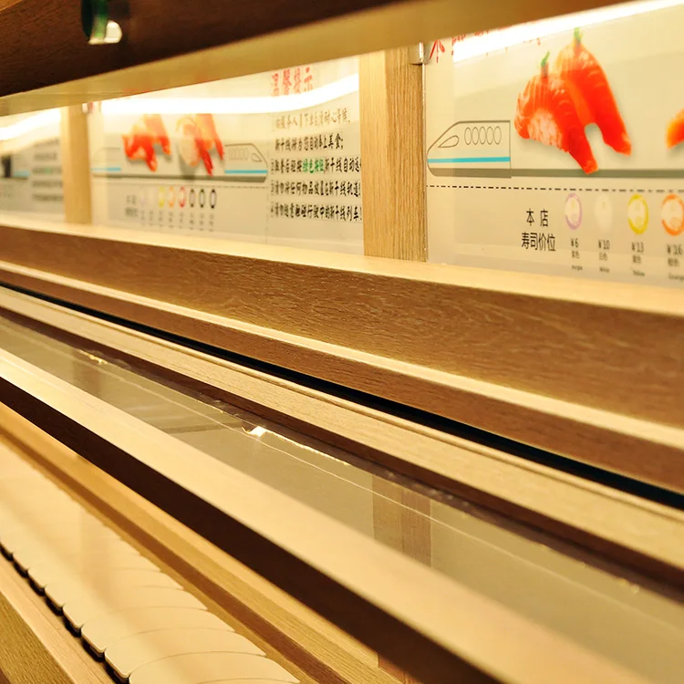 sushi train dinning conveyor table delivery feeding table with computer control system hot sale with high technology