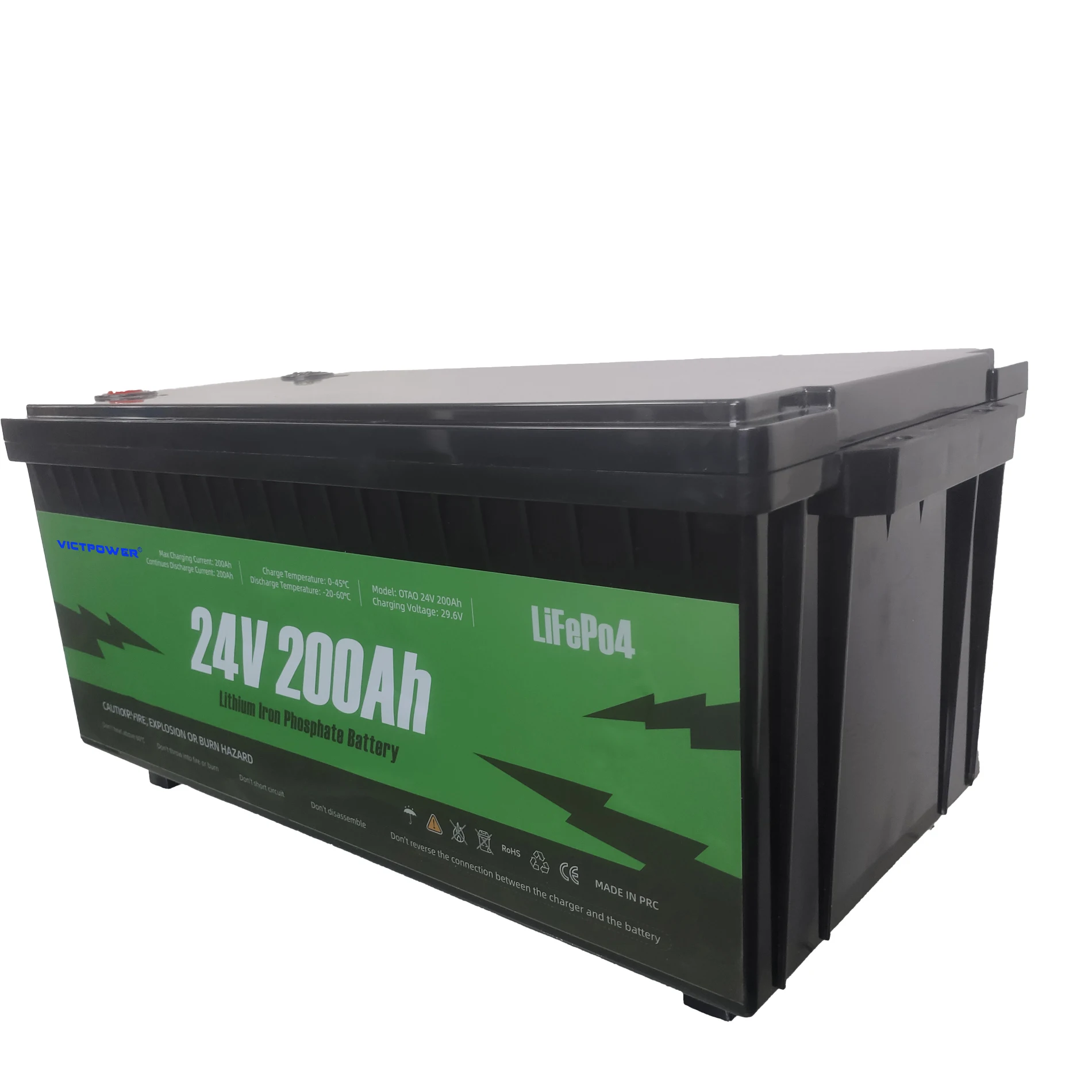 Deep Cycle Lfp Lifepo4 Lithium Iron Phosphate Battery Pack  24 Volt  100ah 200Ah  For Substituting Lead Acid Battery Akku