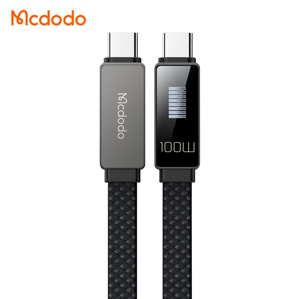 Mcdodo 447 Phone Cable USB C to Type C PD 100W 5A With E-mark LED Rhythm Charging Speed Zinc Alloy USB C Cable for Laptop Chargi