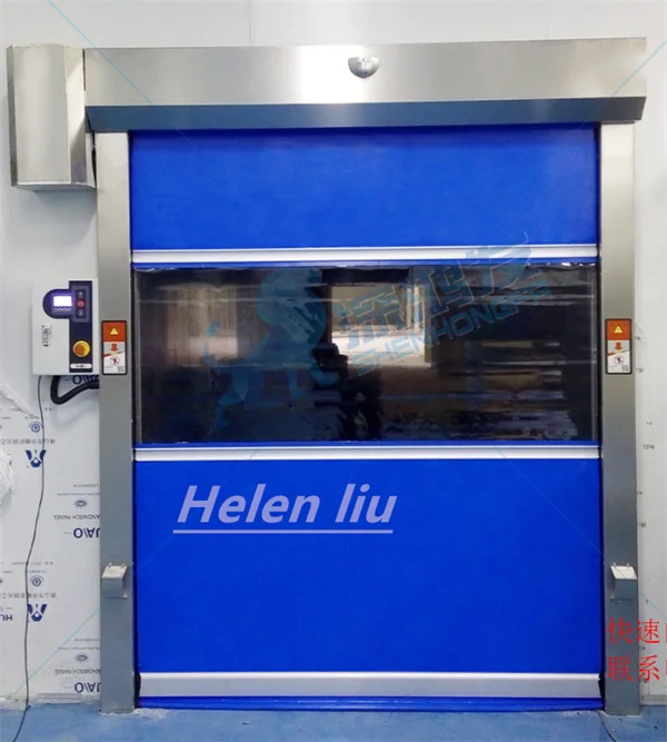 Fast rolling door transparent high speed door