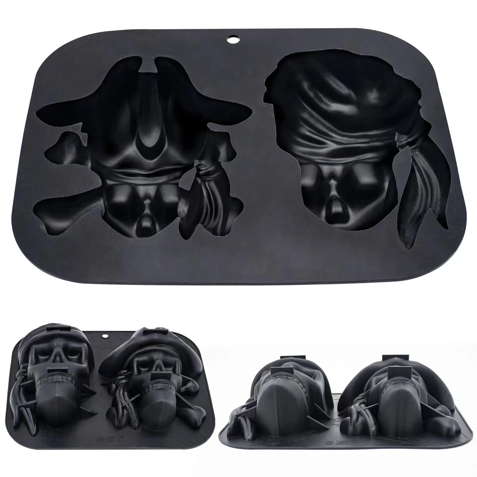 Custom Mold Silicone Ice Cubes Maker Tray 3D Shaped Ice Cube Mold for Halloween