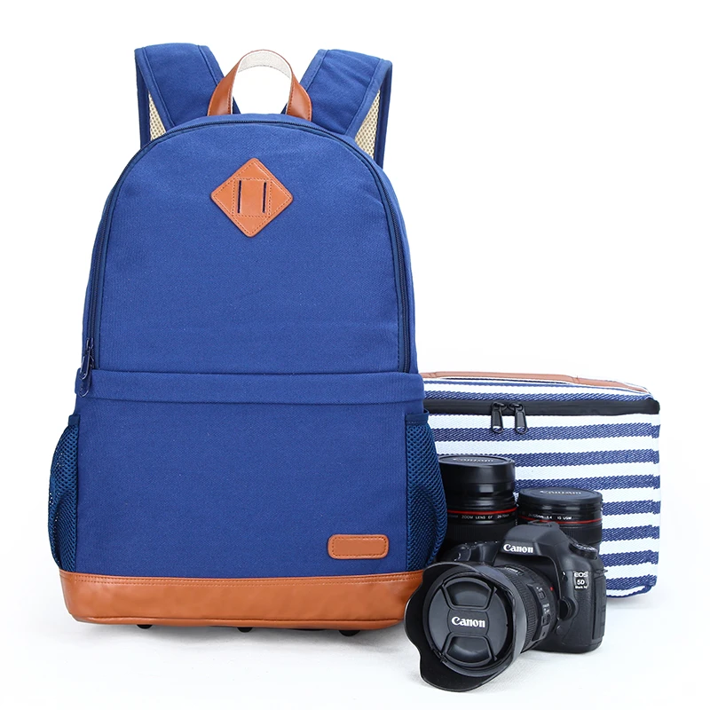 Digital Waterproof Women Fashion Camera Bags Colorful DSLR Camera Backpack Bag with Rain cover