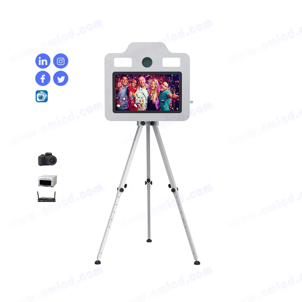 Самообслуживание Chimee party photo machine portable 21 5 Дюймов сенсорный экран dslr Ретро фотобудка алюминиевый корпус с корпусом