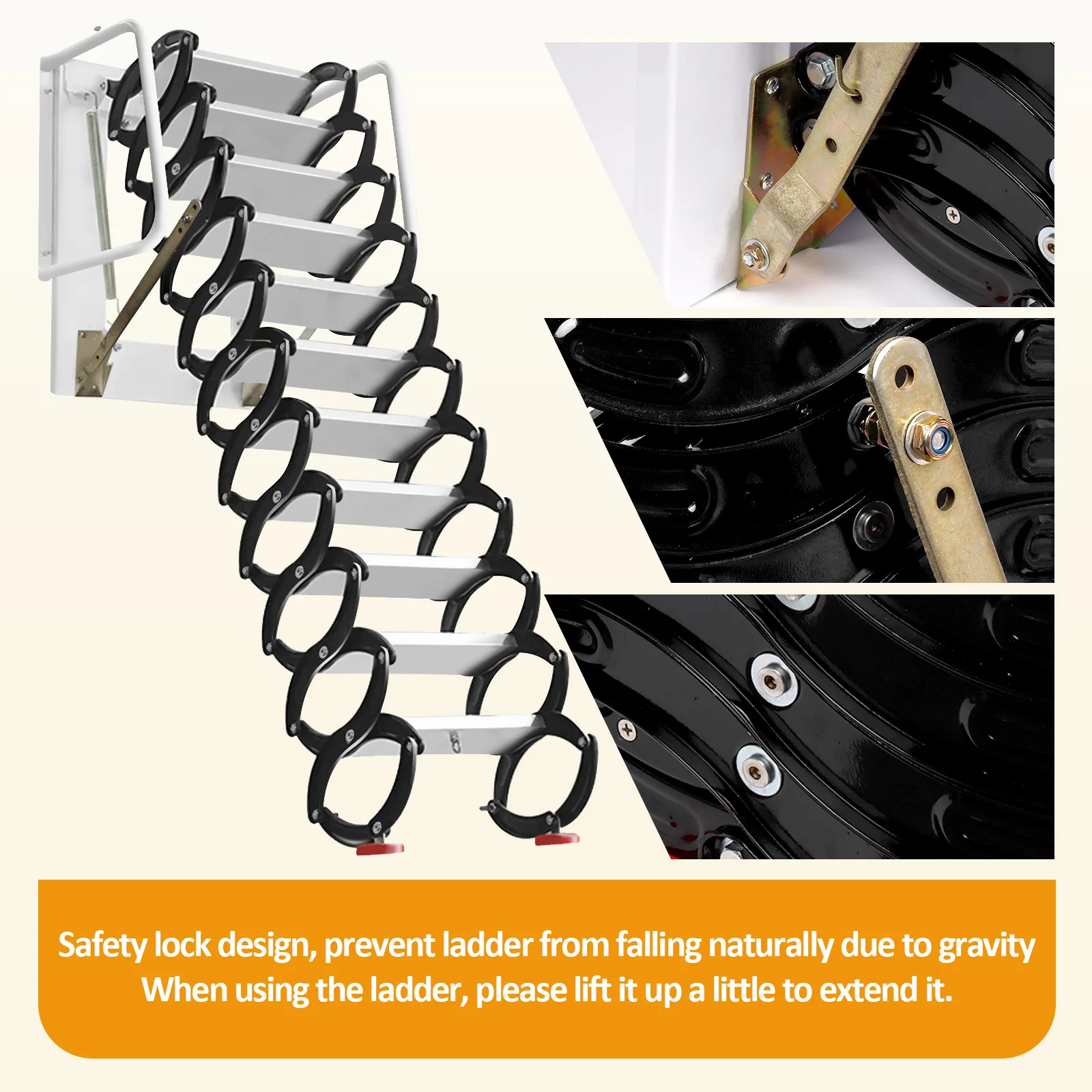 Electric Stairs Attic Ladder Automatic Loft Ladder Aluminum Ceiling Hanging Attic Electric Step Ladder Stairs