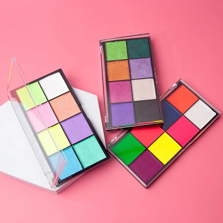 Vegan Makeup Paint Matte Liquid Pastel Liner Paste Neon 8  Color Water Activated Eyeliner Palette