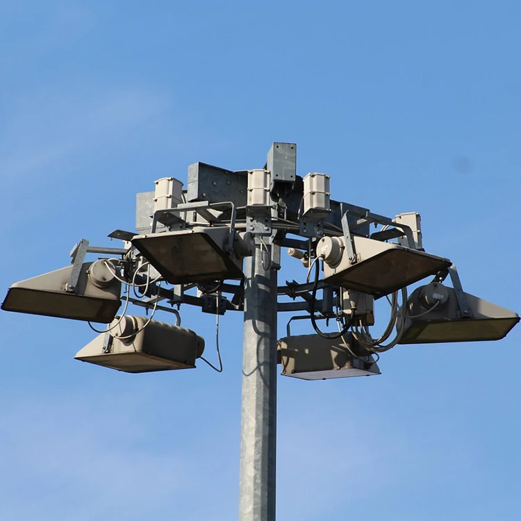 Railway Platforms 30m High Mast Light Pole High Pole Lamp Post for Ball Court Sports Stadium Airport Square