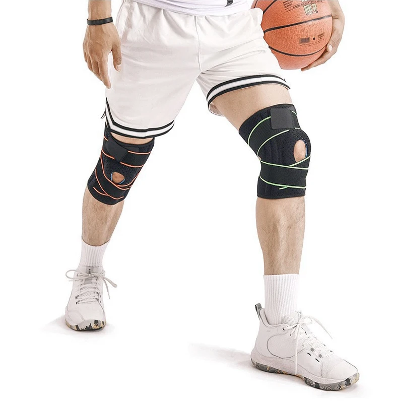 sports support compression pair knee support brace support protection wraps calf sleeves custom pads knee cover heating pad