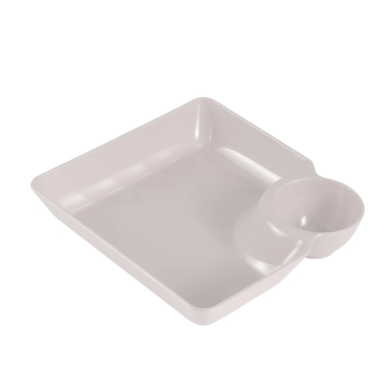 Customized Logo Colorful Durable Serving Platter Home French Fries Plate Tableware Melamine Creative Dumpling Plate dish