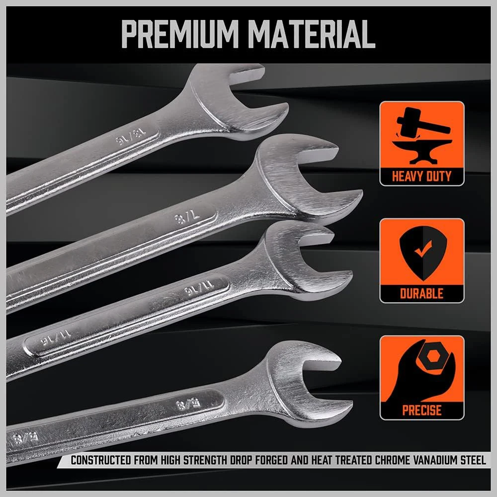 48 in 1 10mm 3/8 15mm 21mm 25mm deep multi tool standard flat imperial tourqe ratchet extended wrench set foam for car wheels