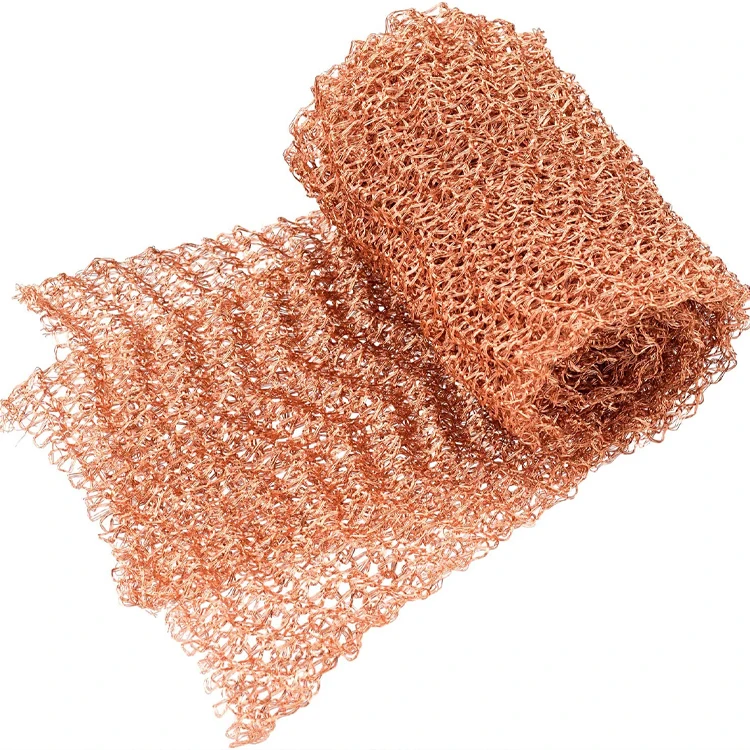 Высокая чистота трикотажная медная сетка фильтра Защита окружающей среды трикотажная сетка