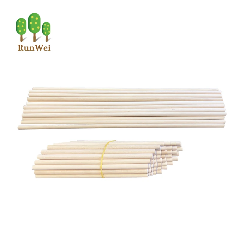Wooden Craft Dowel Rods Unifished Round Hardwood Wooden Craft Sticks for DIY