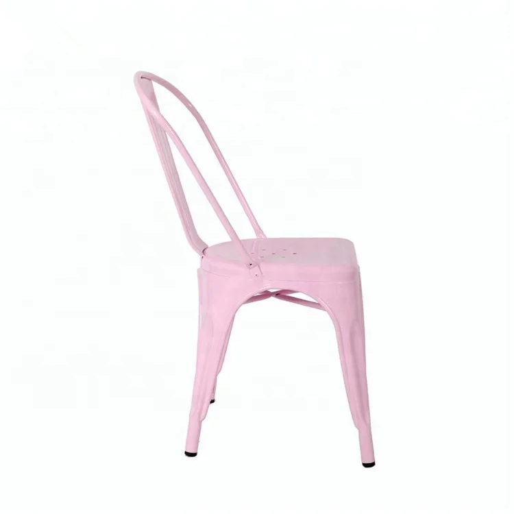 Красочные штабелируемые металлические стулья для ресторанов и столовых домов