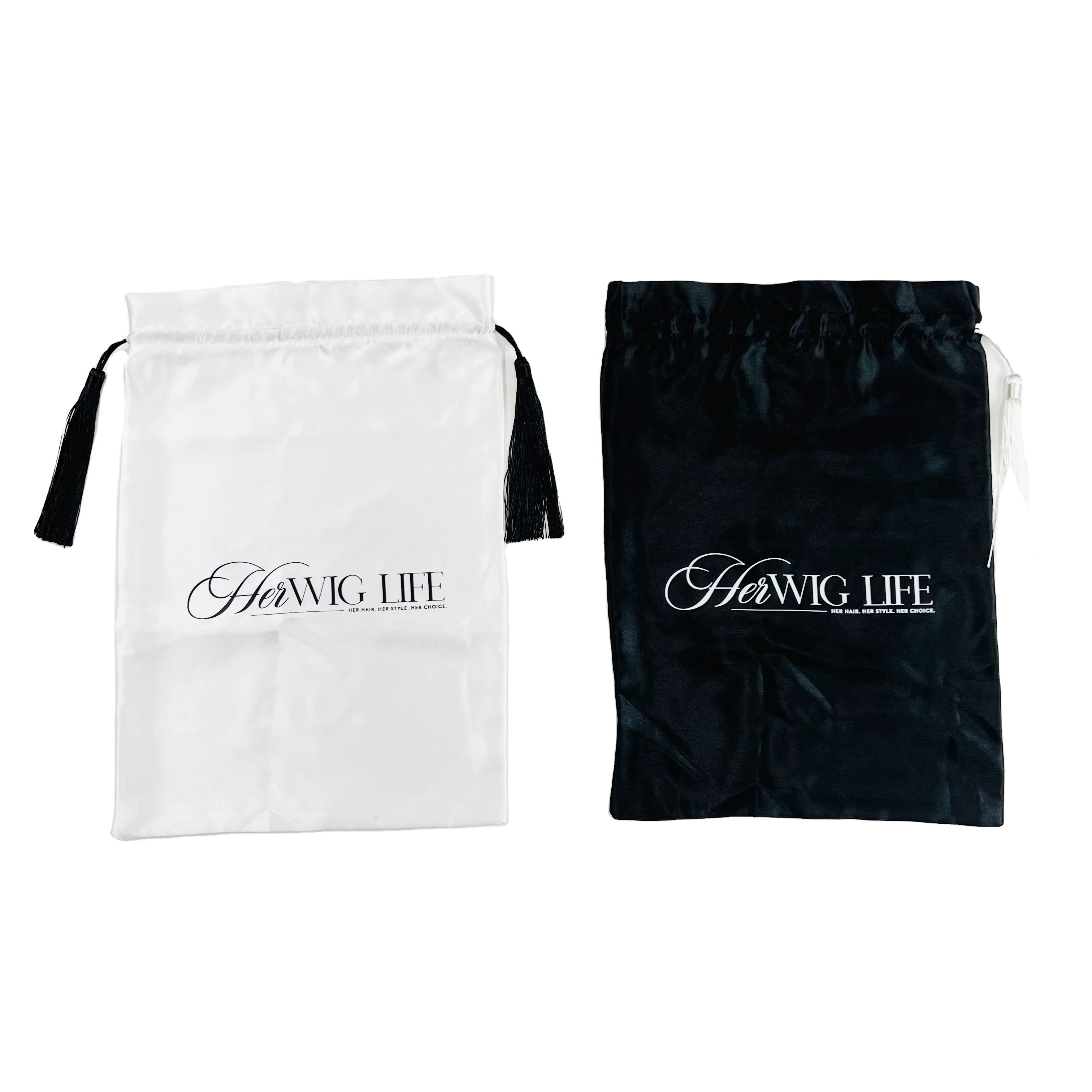 Cin-SSD-06 hot sale satin hair extension bag with customized logo for bundles