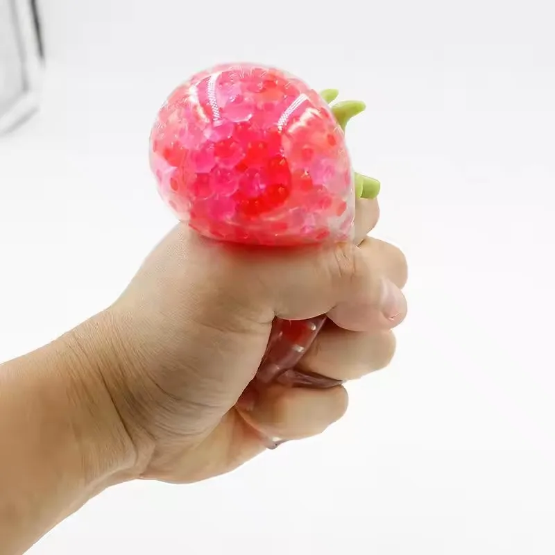 2024 TPR Decompression Toys Fruit Baby Beads Pinch Vent New Strange Squeeze Grape Ball toys