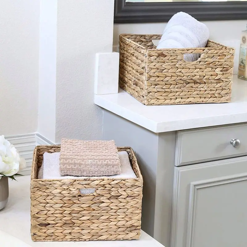 Home Use Handmade Water Hyacinth Storage Basket
