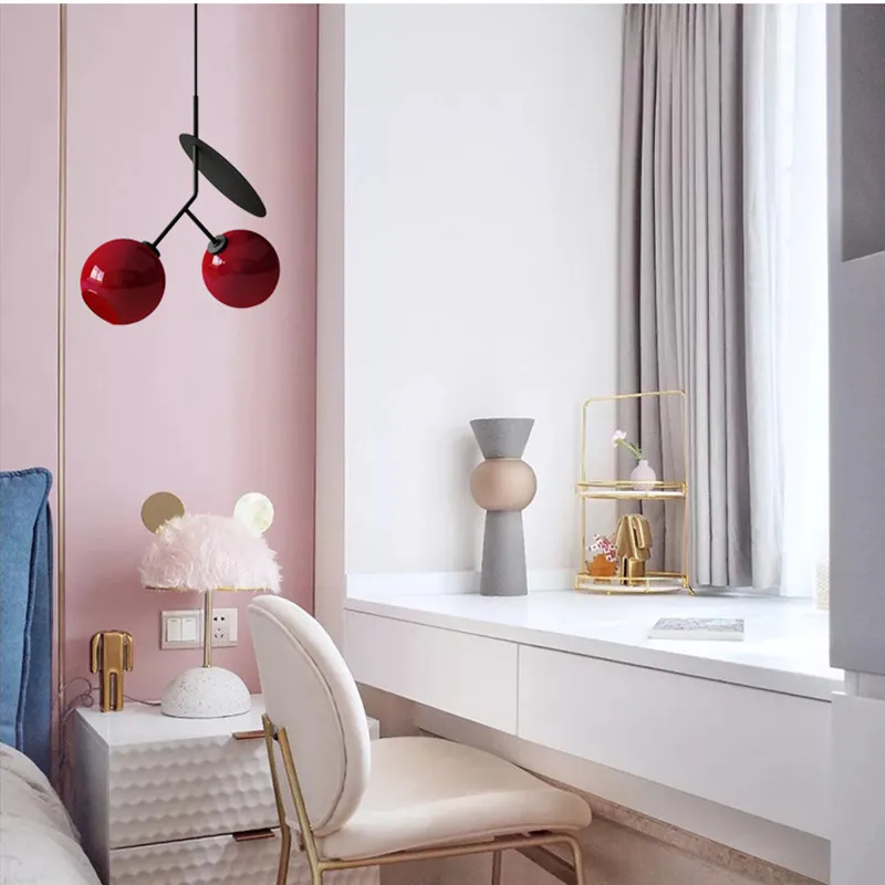 modern personality sitting room restaurant coffee shop art fruit cherry chandelier
