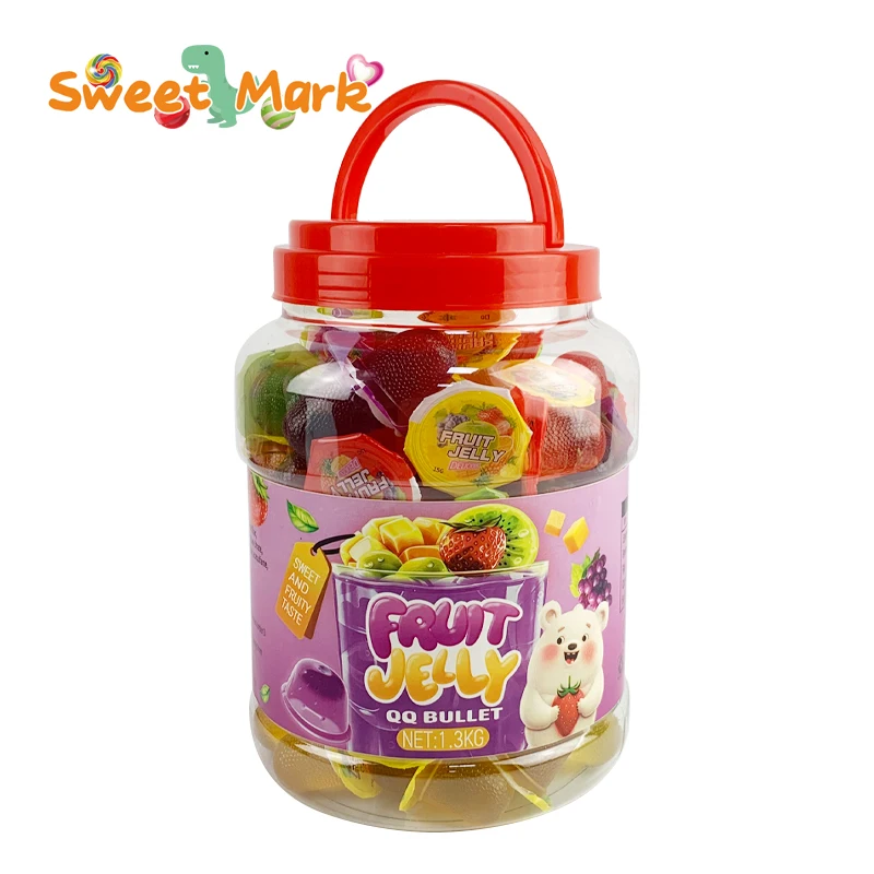 Sweet Fruity Flavor Jelly Halal Assorted Jelly Jar Pudding