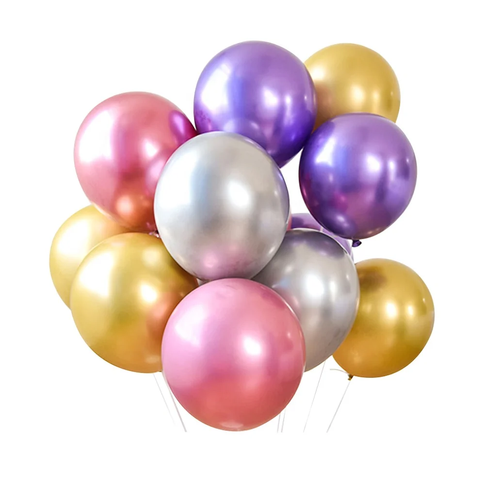 globos-al-por-mayor latex de fiestas 12 inch ballon anniversair metalicos globos cromados
