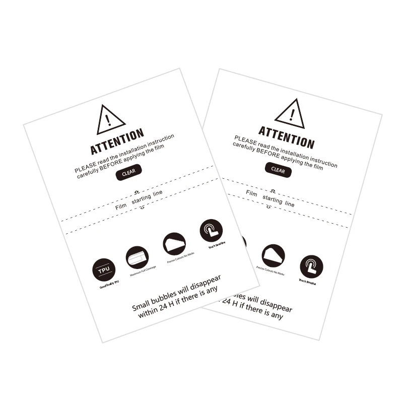 JJT Ultra-Thin HD TPU Screen Protector Film Anti-Fingerprint Hydrogel Film For Hydrogel Film Cutting Machine