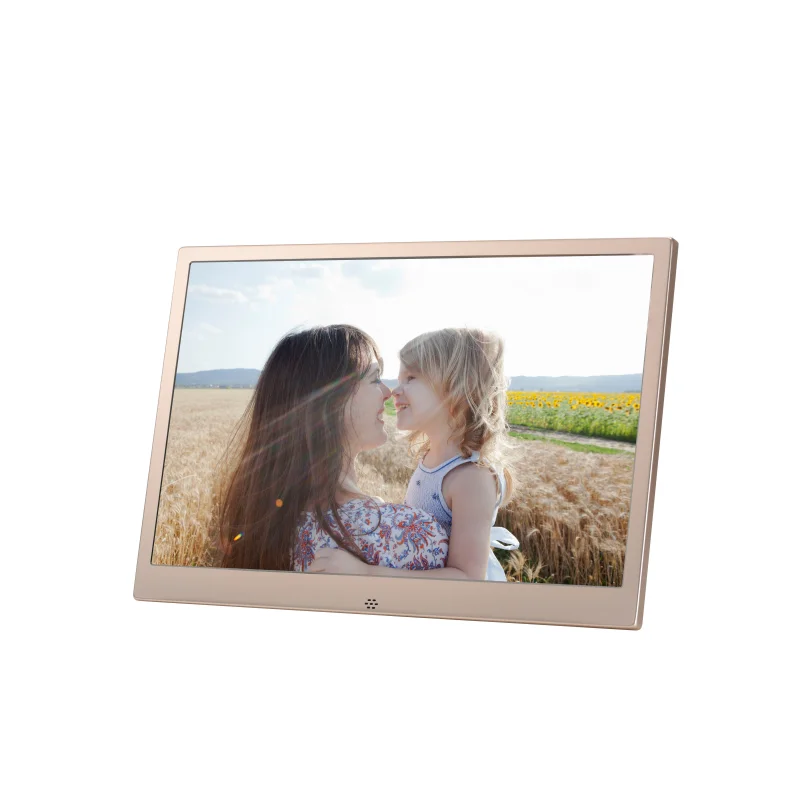 13 inch aluminum alloy digital photo frame photo video player custom metal photo frame advertising machine display stand gift
