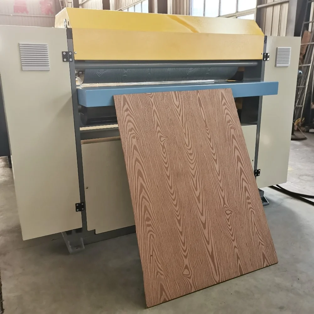 Wood Grain Texture Forming Roller Mold Solid Wood Embossing Machine For Mdf Board Plywood