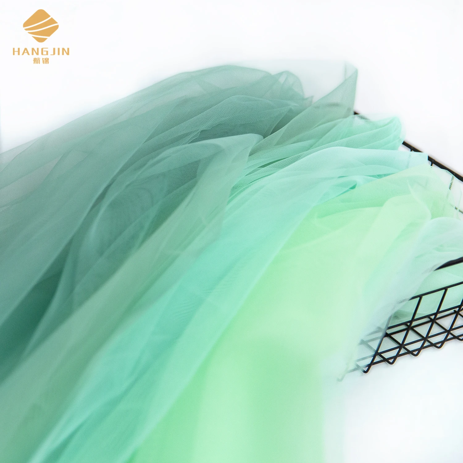 Polyester green Mesh Net Ins decoration tutu dress soft Tulle Light Green mesh tulle net