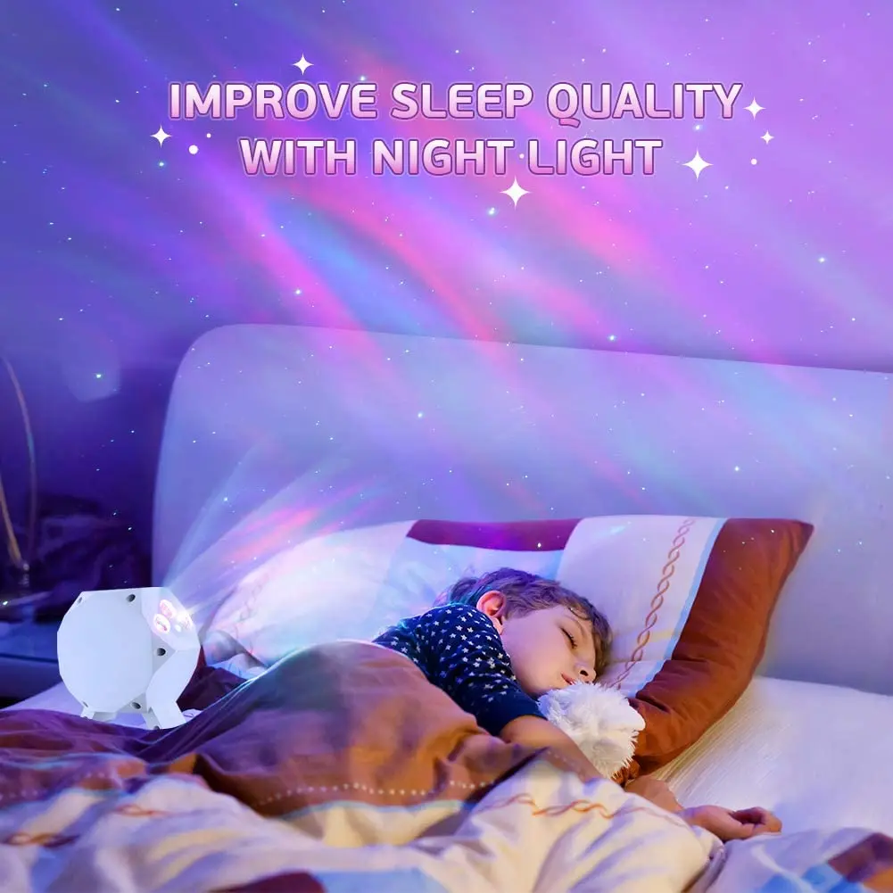 Upgrade Smart WIFI Galaxies Projector Tuya APP Control Starry Sky Projector Aurora Lamp BT Star Ambient Rhythm Night Light