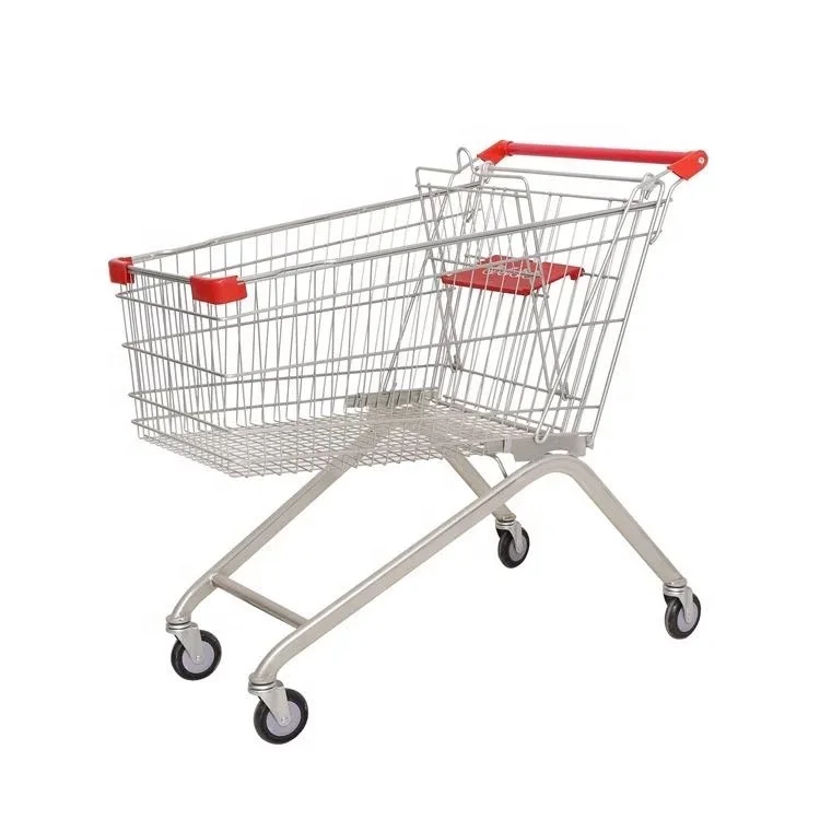 
Factory direct sale New design metallic carts supermarket trolleys with four wheels 