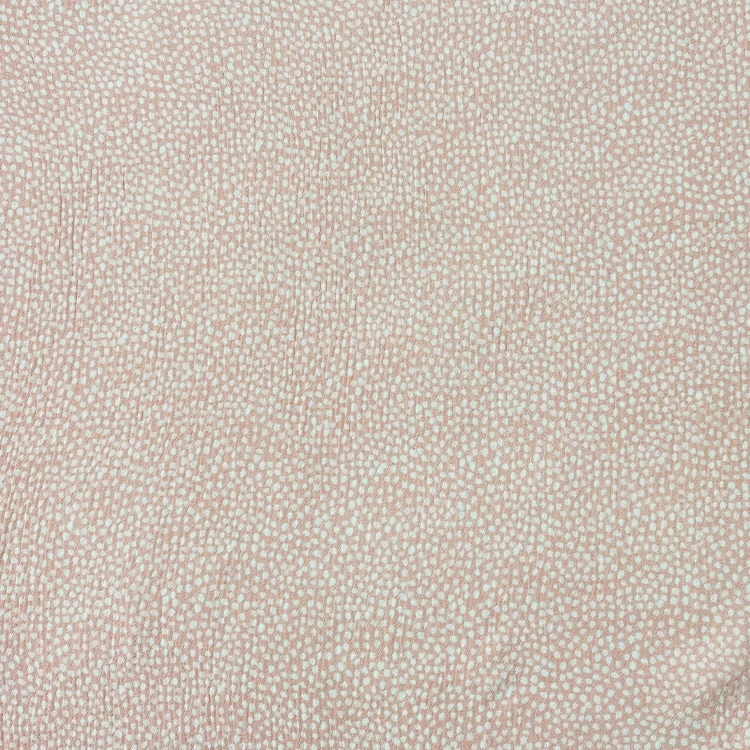 Harvest Light Weight Woven 100% Viscose  Yoryu Crinkle Tela Tecido Light Peach Color Dot Design Print Fabric for Garments