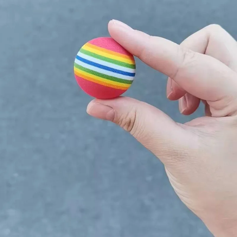 Indoor Activity Play Soft Sponge EVA rainbow Foam Balls for Cats
