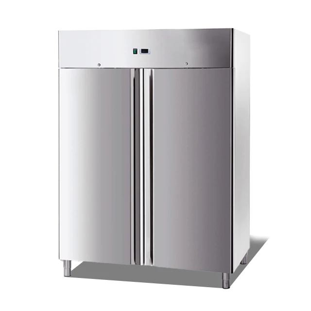 Heavy Duty Stainless Steel Commercial 2 Doors Refrigerated Cabinets Refrigerator Upright Freezer